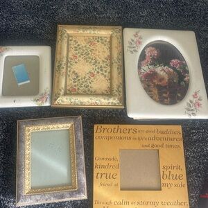 Lot of 3 VTG sm antique picture frames